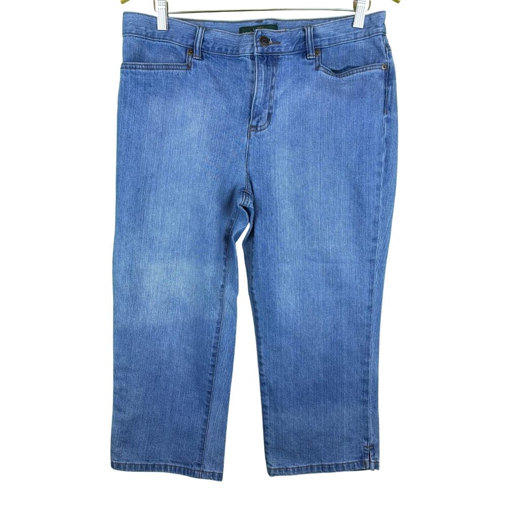 LRL Lauren Jeans Co. Ralph Lauren Classic Midcalf 10 Blue Denim Capri Pants